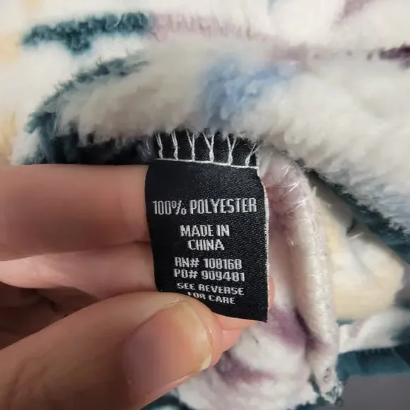 RSQ Fleece Pullover Jacket Aztec Southwestern Quarter Snap Mock Neck - Picture 9 of 10